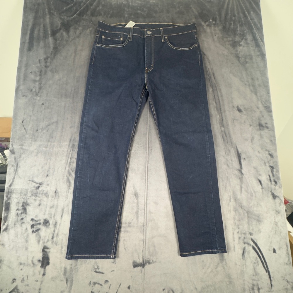 Levis 507 Slim Straight Jeans Mens 38x32 Dark Blue Indigo Denim 29507-0036